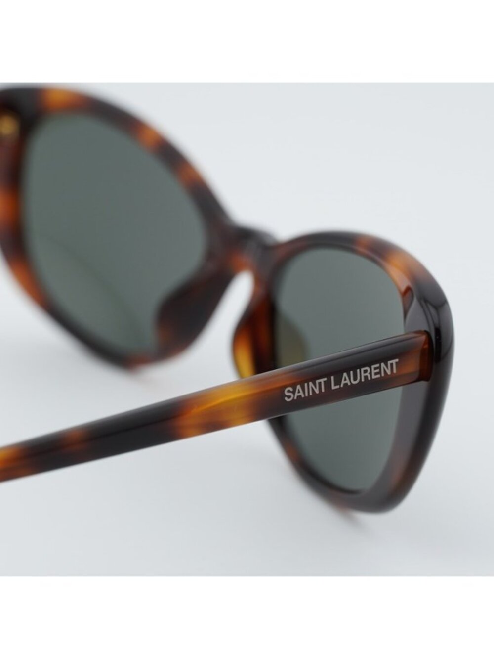 Saint Laurent SL822 002 Sunglasses Havana Cat Eye Frame, Grey Lenses - Picture 9 of 11